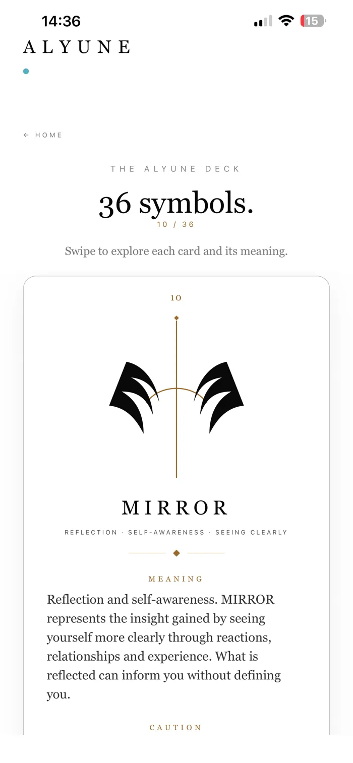 ALYUNE MIRROR symbol