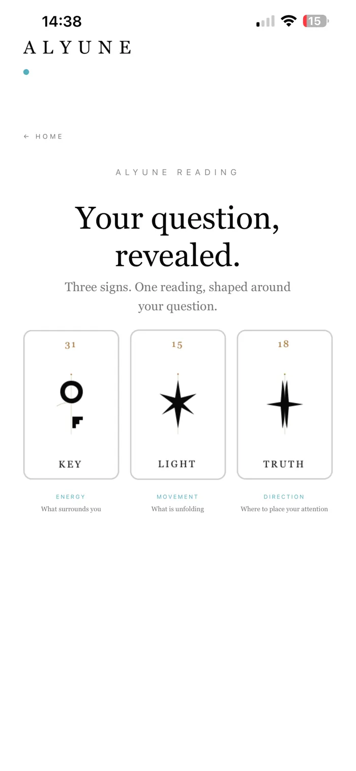 Real ALYUNE app screenshot of CONNECT
